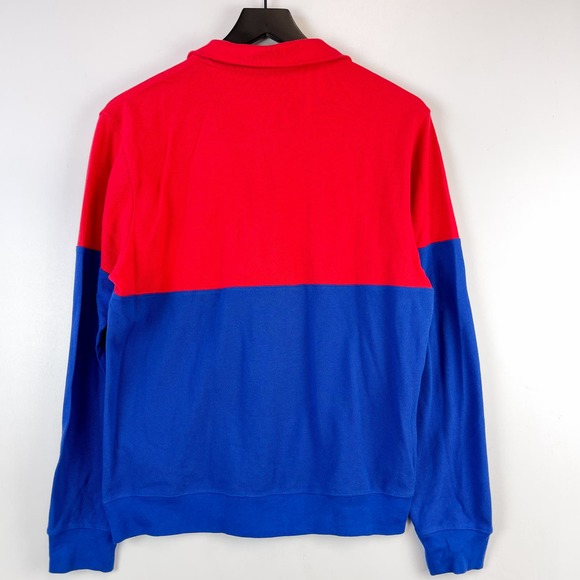 346 Brooks Brothers (S) 100% Cotton Mens Colorblock Sweater Pullover Red Blue - Picture 2 of 8